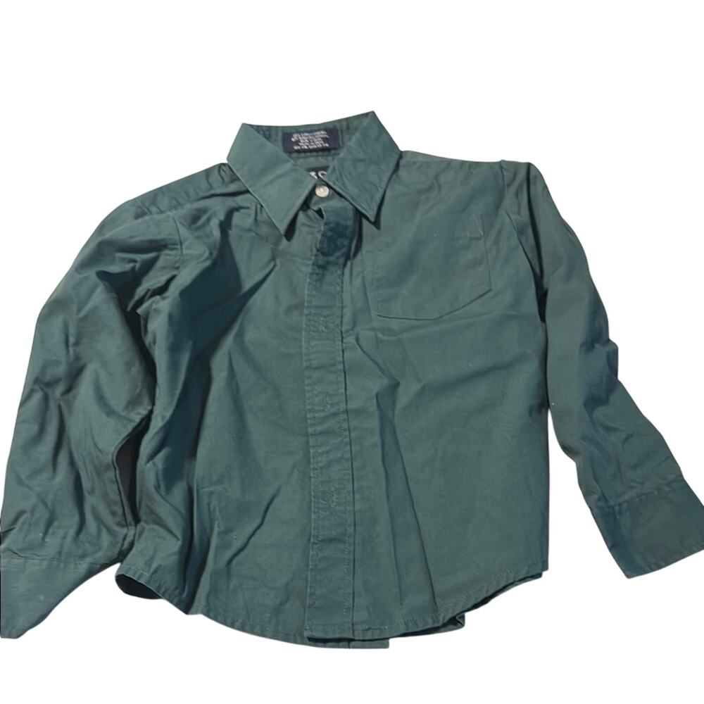 Izod‎ Green Casual Button Down Shirt Bpys Size 6
